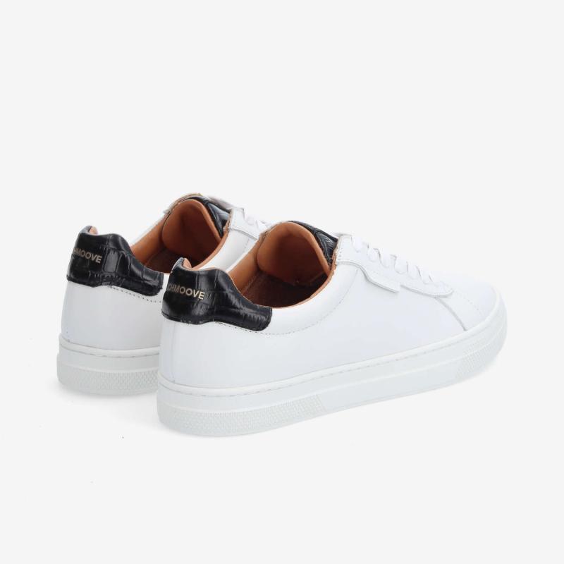 SPARKLE SNEAKER W - NAPPA/KROCO - BLANC/NOIR